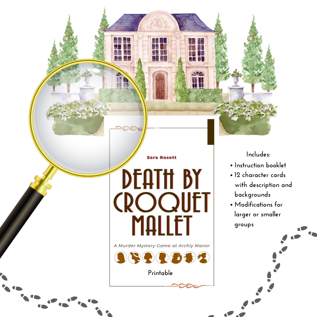 Death by Croquet Mallet Murder Mystery Game (PRINTABLE)