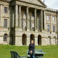 Author Sara Rosett visiting English country home of Lyme Park on research trip.