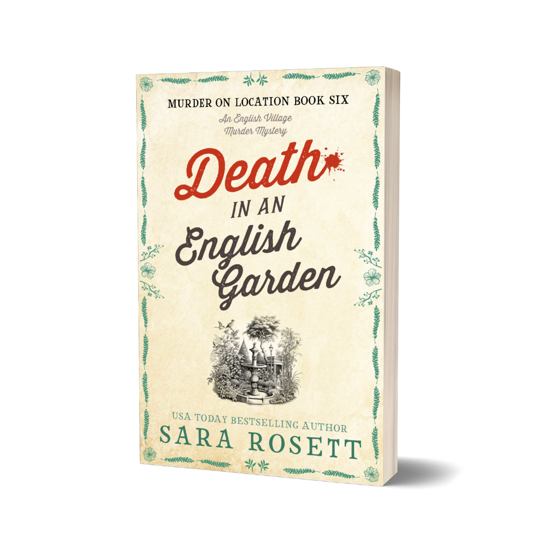 Death in an English Garden, a cozy mystery set in an English village